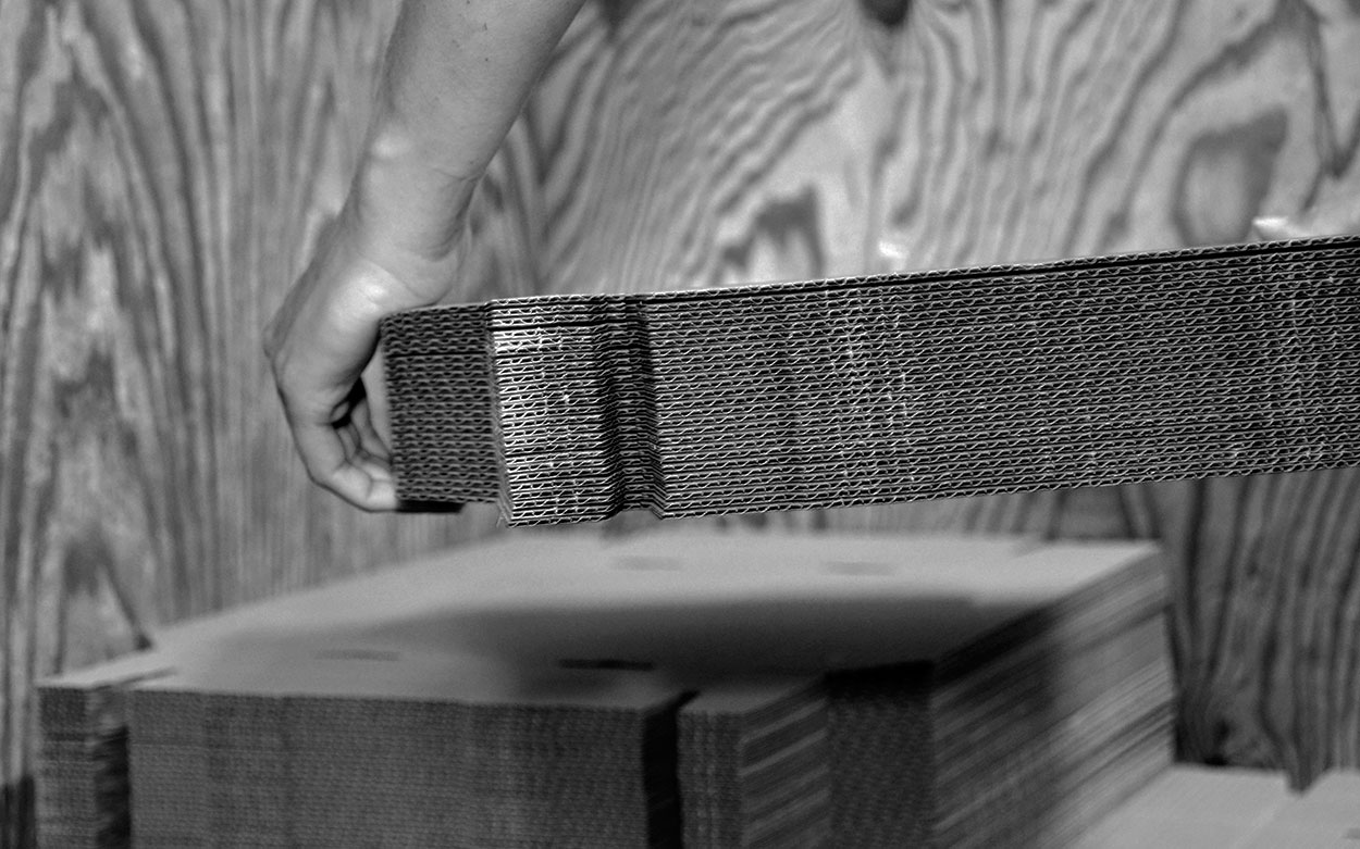 corrugated cardboard production