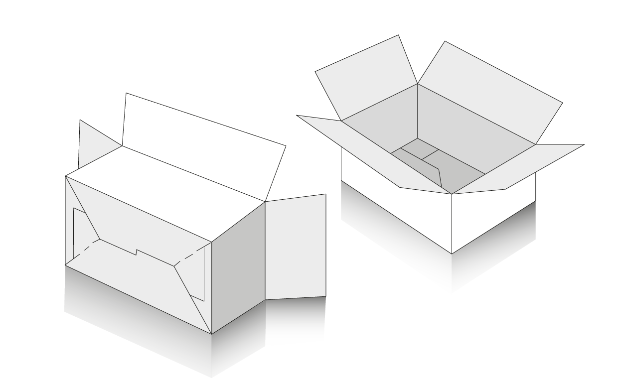 Folding bottom boxes
